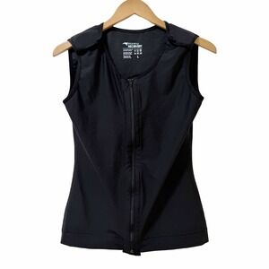 Marena Recovery Womens Post Surgery Full Zip Compression Vest Size L Black Top